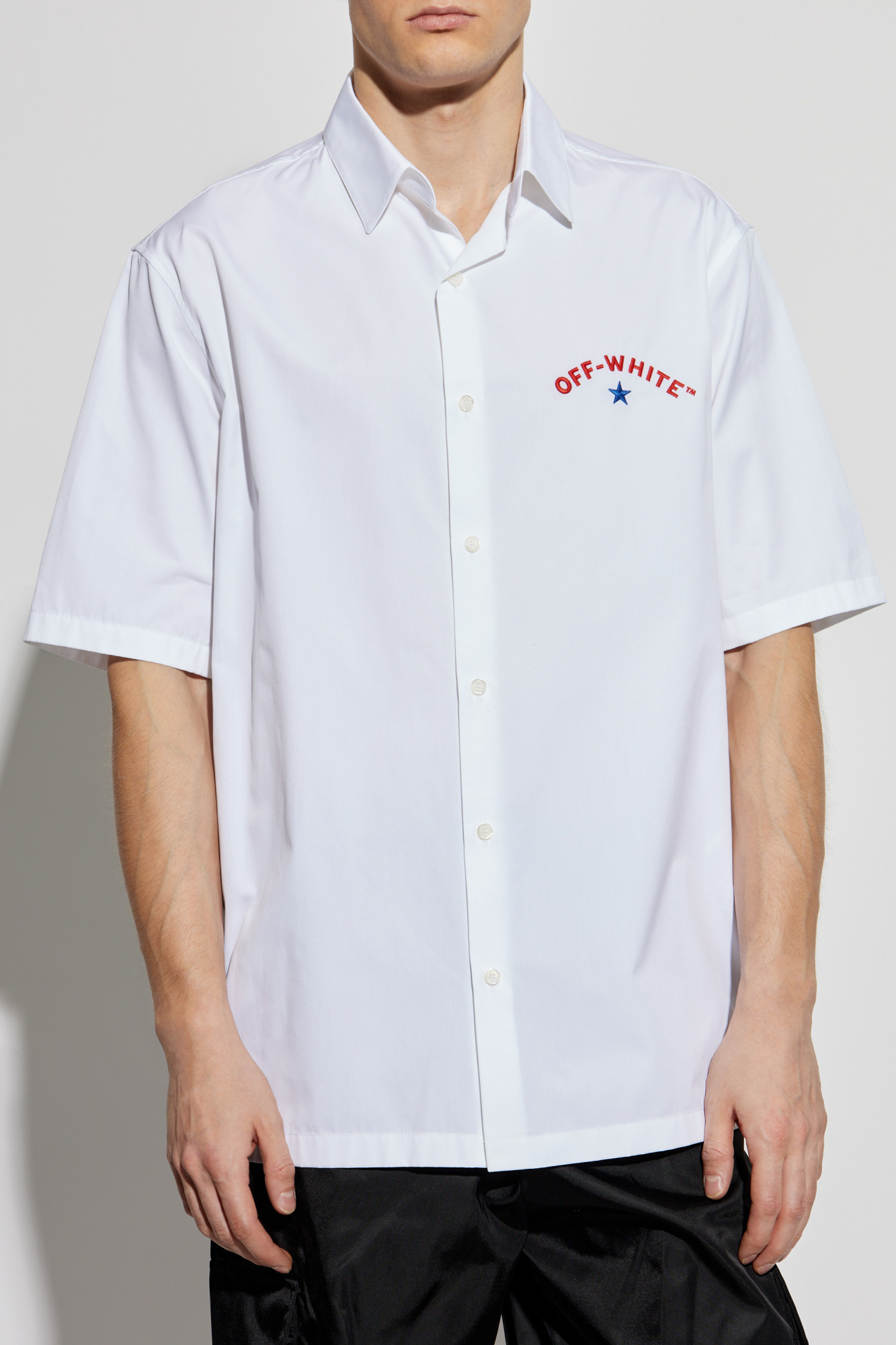 【OFF‐WHITE】Gradient Monogram T-Shirt 関税送料込 Men's Off-White FW22 Logo Printing Round Neck Pullover Short